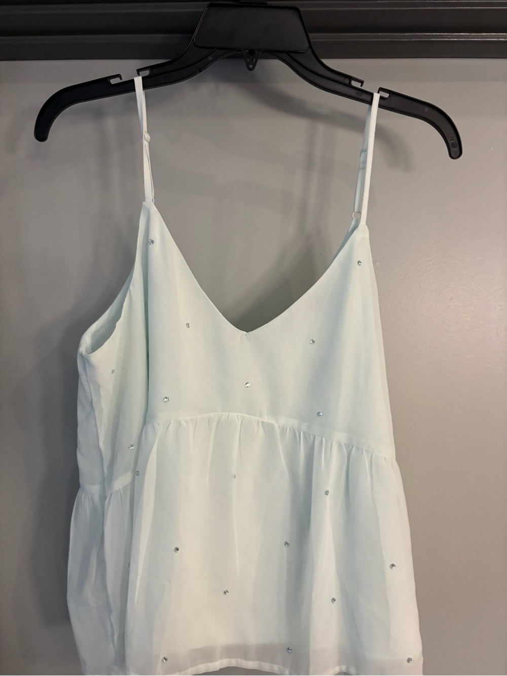 Old Navy Light Mint Beaded Cami Top